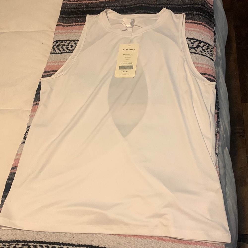 Fabletics Blake white open back tank